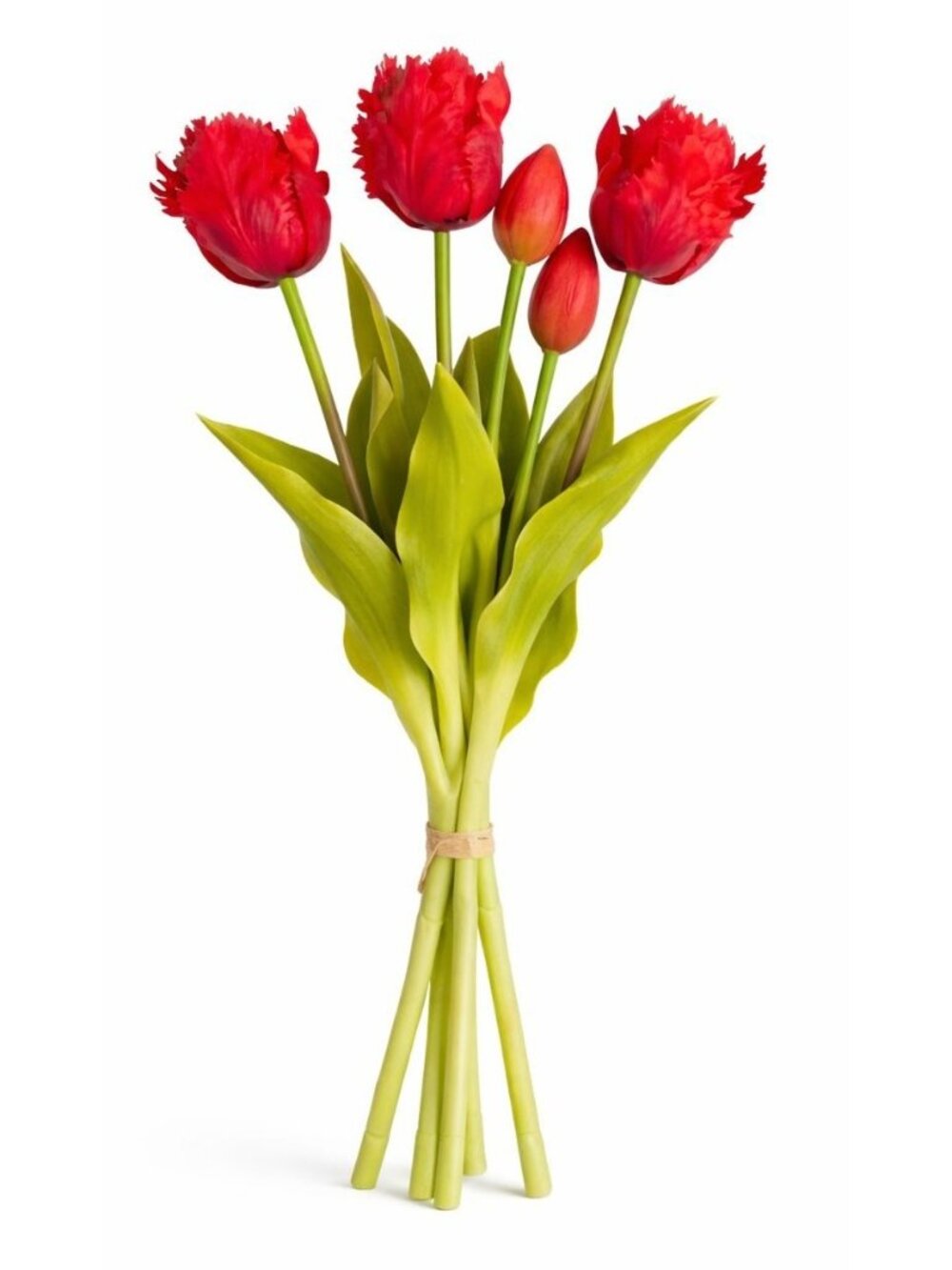 Red Parrot Tulips Faux Flowers 15 Inch Silk Stems Fake Floral Arrangement Weddin
